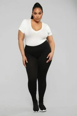 Fashion Nova Kim Basic Legging - Black Leggings