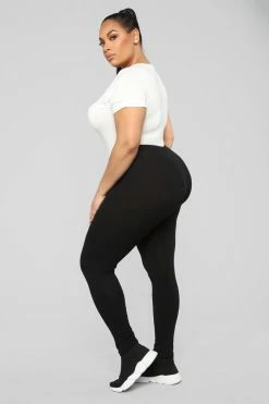 Fashion Nova Kim Basic Legging - Black Leggings