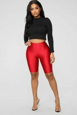 Best deal 🤩 Fashion Nova Curves For Days Biker Shorts - Red 💯 16 Fashion Nova Curves For Days Biker Shorts - Red