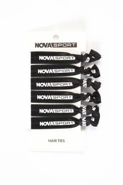 Fashion Nova Nova Sport Elastic Hair Tie 6 Pack - Black