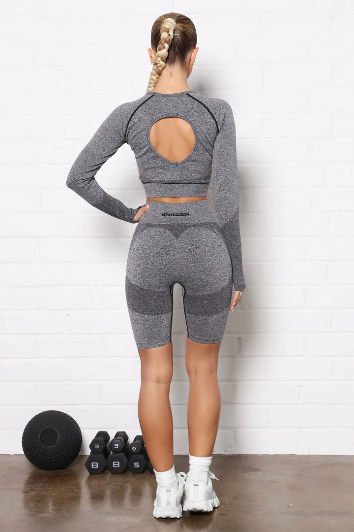 Fashion Nova Activewear Bottoms No FN Limits Active Biker Short In Infinity Seamless - Charcoal