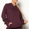 Fashion Nova Training Oversized Pullover Hoodie - Plum Activewear Tops