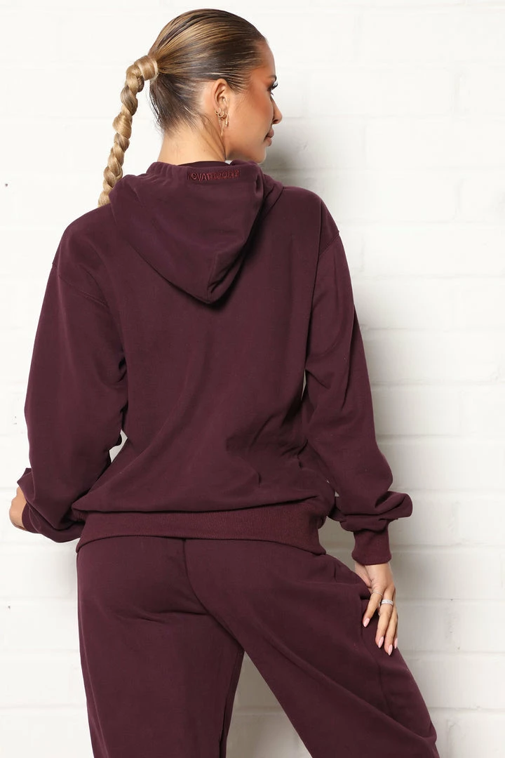 Cheap ๐ Fashion Nova Training Oversized Pullover Hoodie - Plum Activewear Tops ๐ 5 Fashion Nova Training Oversized Pullover Hoodie - Plum Activewear Tops