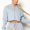 Best Pirce ๐ Fashion Nova Training Crop Full Zip Hoodie - Slate Blue โญ 1 Fashion Nova Training Crop Full Zip Hoodie - Slate Blue