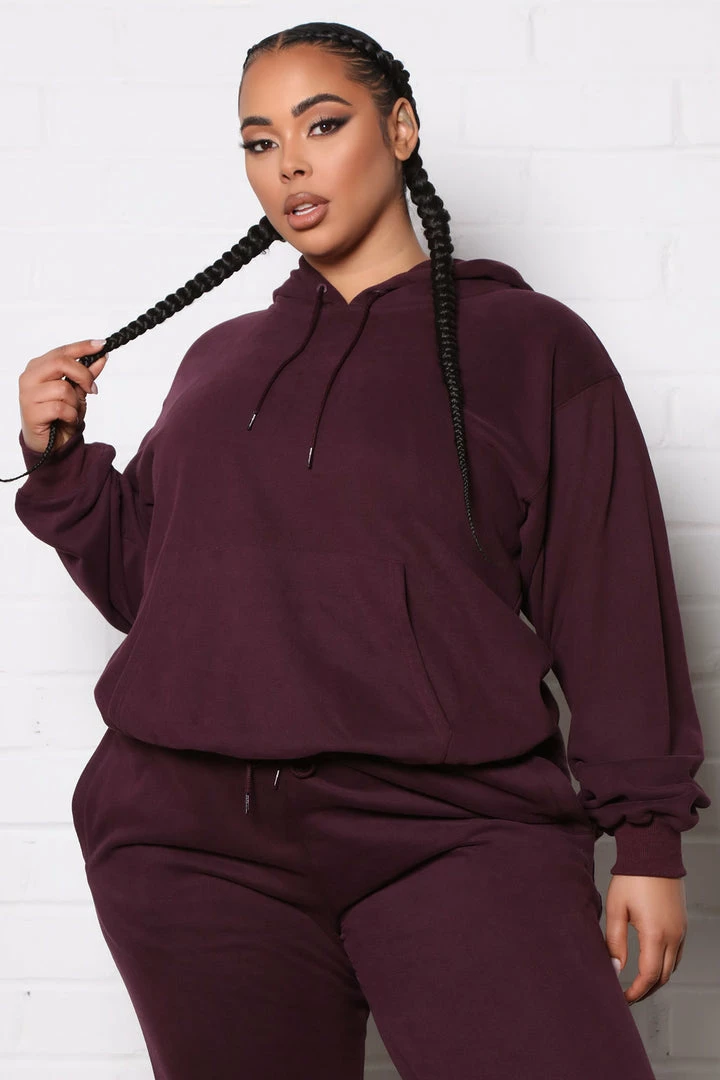 Cheap ๐ Fashion Nova Training Oversized Pullover Hoodie - Plum Activewear Tops ๐ 6 Fashion Nova Training Oversized Pullover Hoodie - Plum Activewear Tops