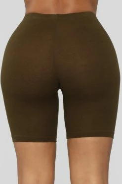 Fashion Nova Natalee Biker Shorts - Olive