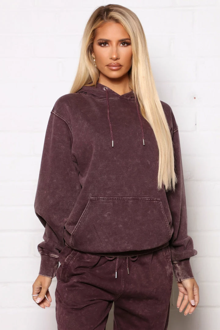 Best Pirce ๐ Fashion Nova Sport Essential Hoodie - Plum Mineral Wash ๐คฉ 6 Fashion Nova Sport Essential Hoodie - Plum Mineral Wash