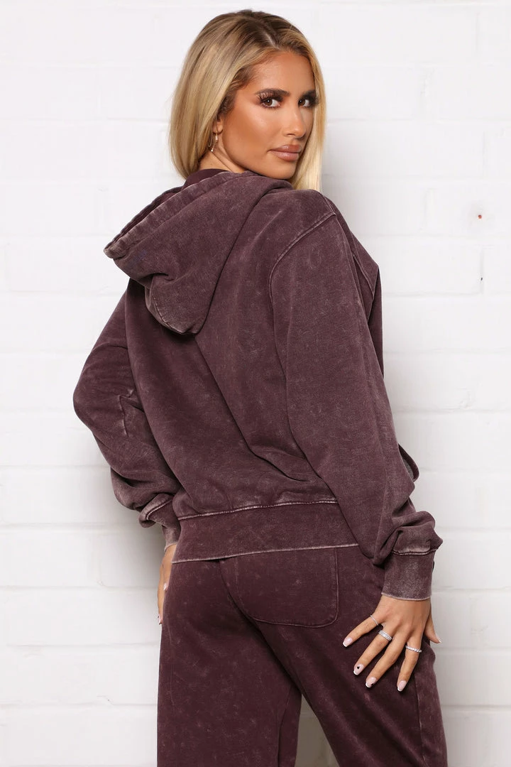 Best Pirce ๐ Fashion Nova Sport Essential Hoodie - Plum Mineral Wash ๐คฉ 4 Fashion Nova Sport Essential Hoodie - Plum Mineral Wash