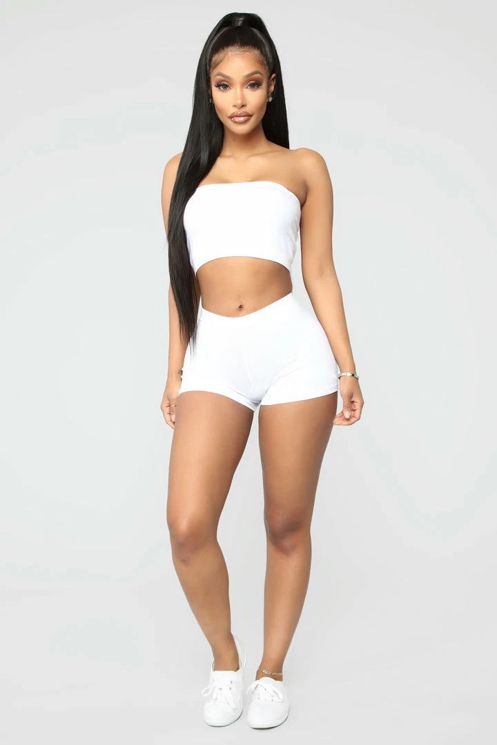 Wholesale 𧨠Fashion Nova Biker Shorts Plain Jane Mini Shorts - White β 6 Fashion Nova Biker Shorts Plain Jane Mini Shorts - White