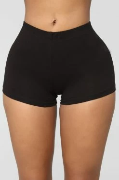 Fashion Nova Plain Jane Mini Shorts - Black