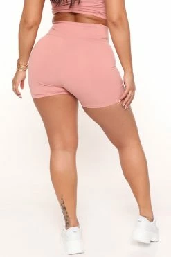 Fashion Nova Hailey Biker Shorts - Mauve