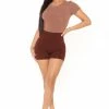 Fashion Nova Uncomplicated Seamless Shorts - Chocolate Biker Shorts