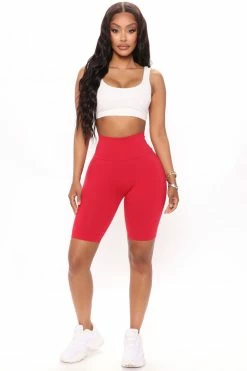 Fashion Nova Biker Shorts My Favorite Biker Short - Red
