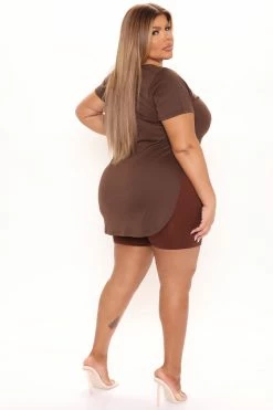Fashion Nova Uncomplicated Seamless Shorts - Chocolate Biker Shorts