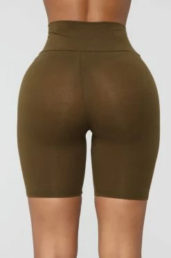 Fashion Nova Brooke Biker Shorts - Olive