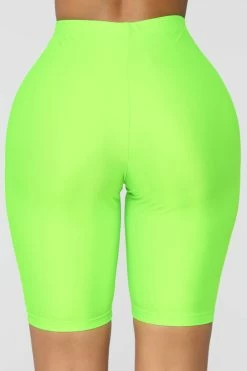 Fashion Nova Curves For Days Biker Shorts - Neon Green
