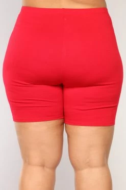 Fashion Nova Classic Mini Biker Shorts - Red