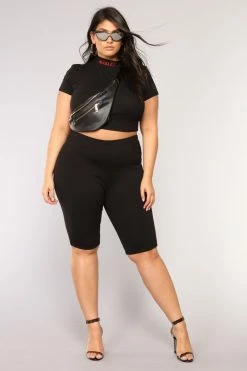 Fashion Nova Almost Everyday Biker Shorts - Black