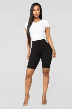 Fashion Nova Effortless Seamless Biker Shorts - Black