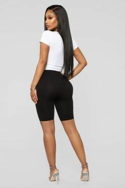 Fashion Nova Effortless Seamless Biker Shorts - Black