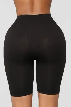 Fashion Nova Effortless Seamless Biker Shorts - Black