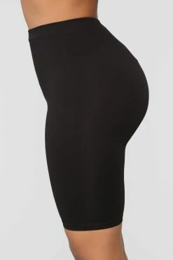 Fashion Nova Effortless Seamless Biker Shorts - Black
