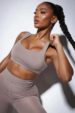 Fashion Nova Activewear Tops Morph Volans Bra - Taupe