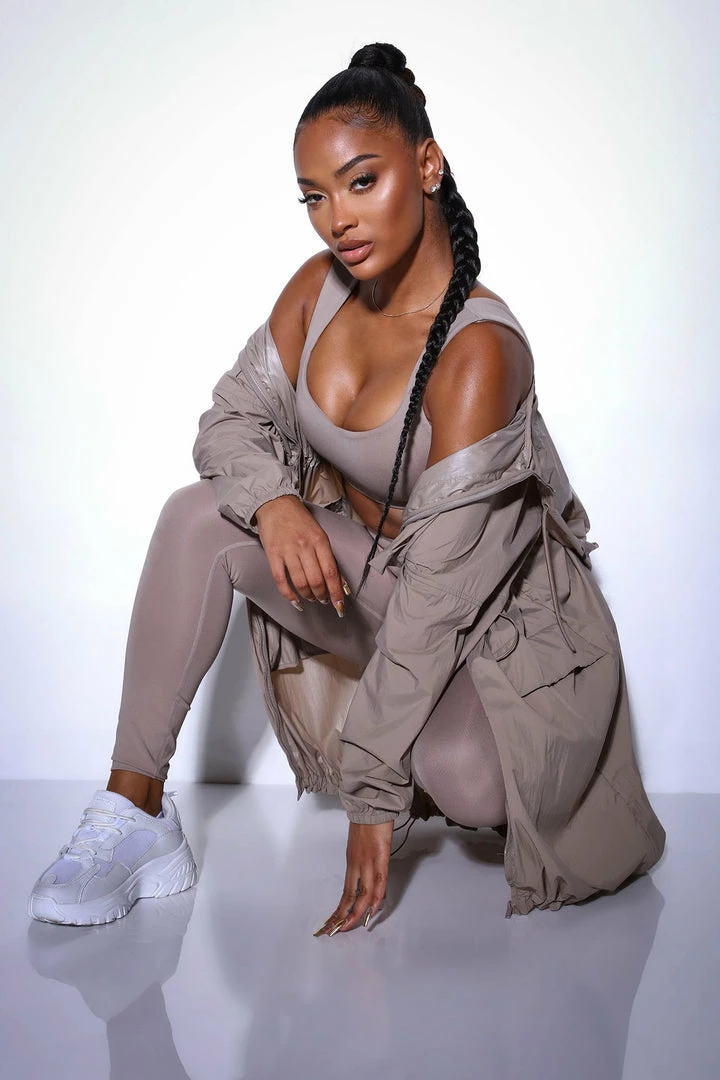 Fashion Nova Elevate Constellation Parka - Taupe