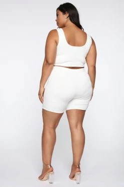Fashion Nova Classic Mini Biker Shorts - White