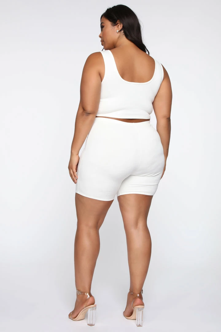 Fashion Nova Classic Mini Biker Shorts - White