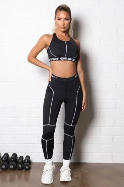 Fashion Nova Remember The Name Active Sports Bra In Sculpt Tech - Black Activewear Tops
