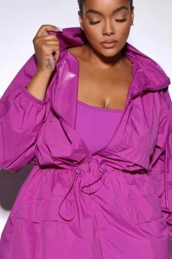 Brand new 🥰 Fashion Nova Activewear Tops Elevate Constellation Parka - Purple/combo 🎁 17 Fashion Nova Activewear Tops Elevate Constellation Parka - Purple/combo