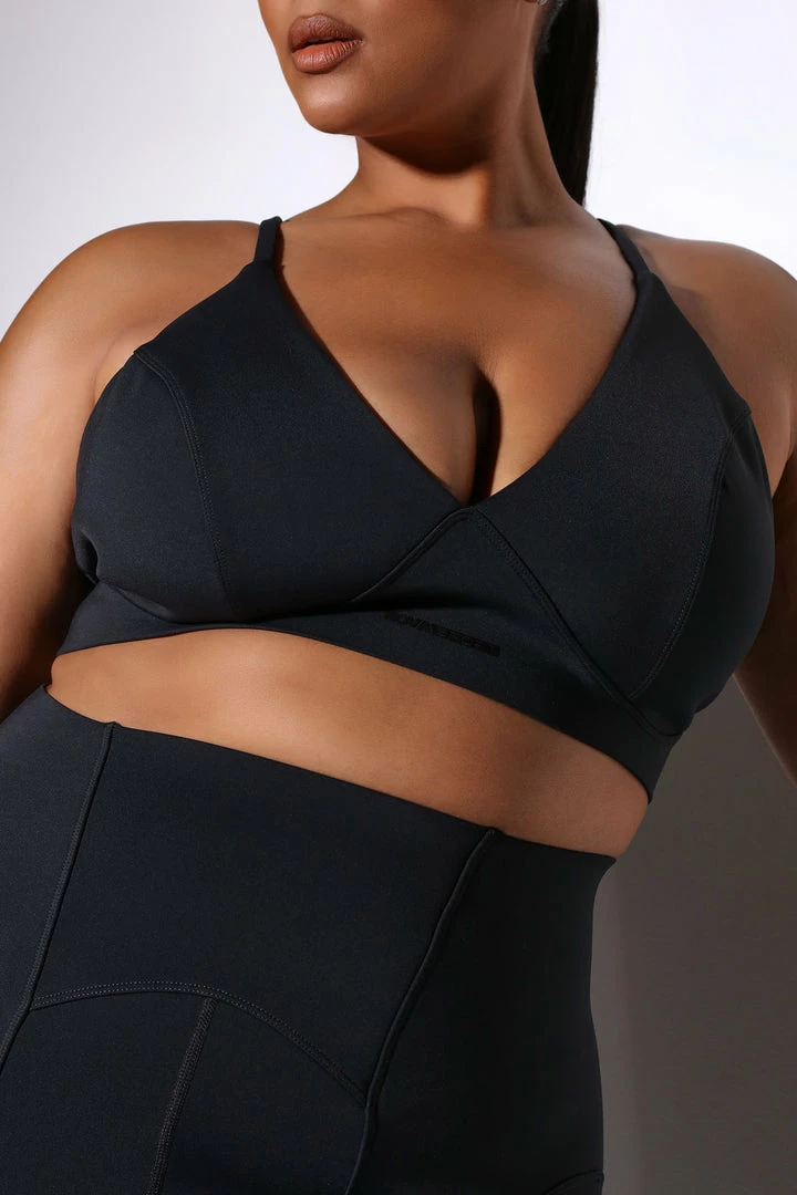 Fashion Nova Activewear Tops Dazzle Demos Bra - Black