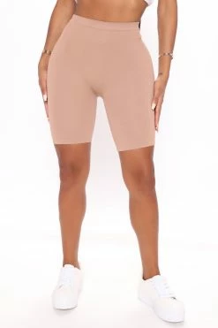 Fashion Nova Effortless Seamless Biker Shorts - Mocha