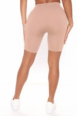 Fashion Nova Effortless Seamless Biker Shorts - Mocha