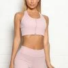 Fashion Nova Impactful Active Sports Bra In Sculpt Tech - Blush