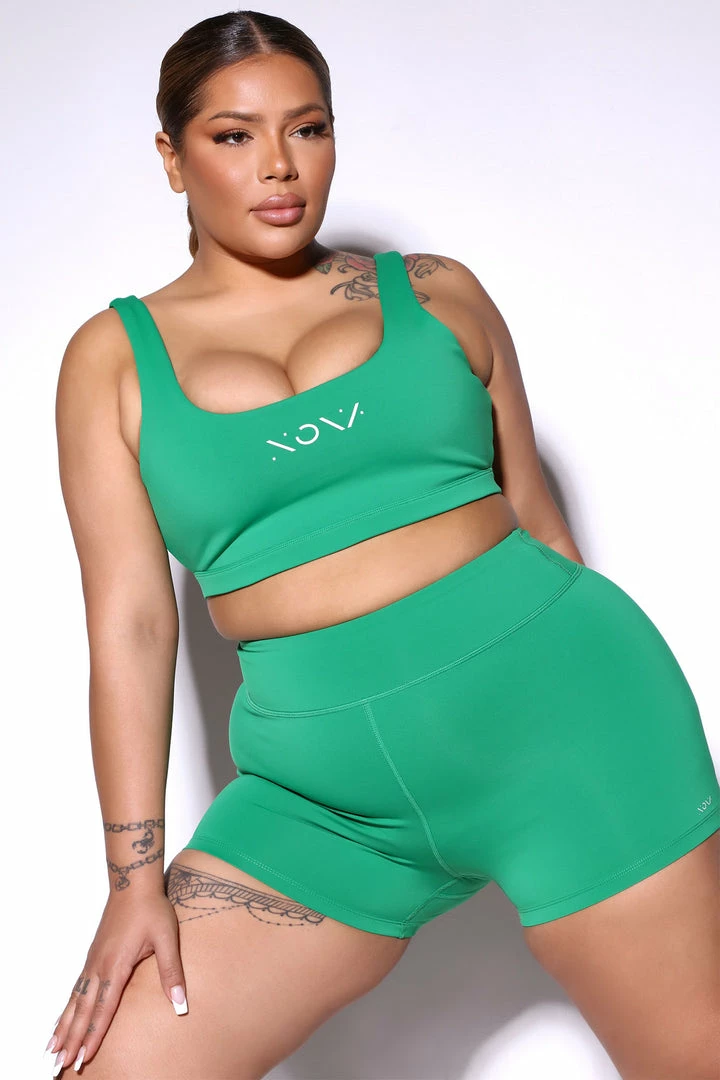 Fashion Nova Activewear Tops Dazzle Bliztar Sports Bra - Kelly Green