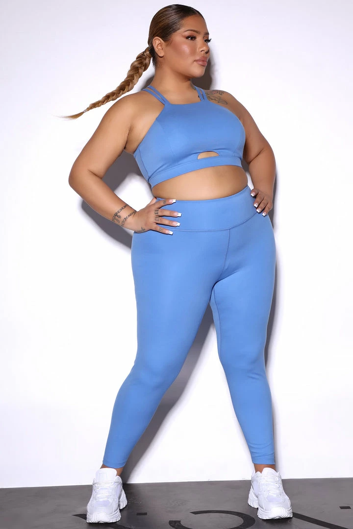 Fashion Nova Sublime Arina Sports Bra - Blue Jay Activewear Tops
