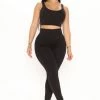 Fashion Nova Running On Coffee Legging - Black