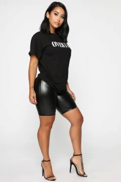 Fashion Nova Rough Rider Biker Shorts - Black