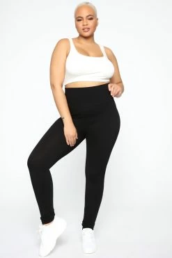 Fashion Nova Waisted Away High Rise Legging - Black