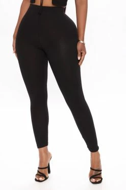 Fashion Nova Lean On Me Leggings - Black