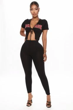 Fashion Nova Lean On Me Leggings - Black