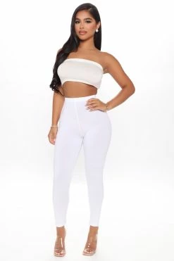 Fashion Nova Lean On Me Leggings - White