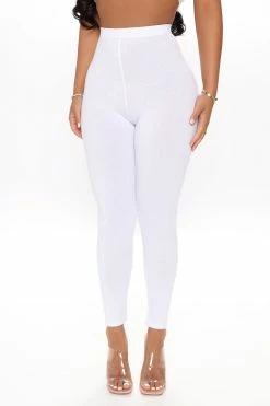 Fashion Nova Lean On Me Leggings - White