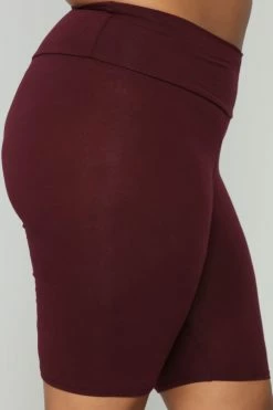 Fashion Nova Brooke Biker Shorts - Burgundy