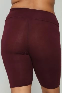 Fashion Nova Brooke Biker Shorts - Burgundy
