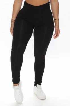 Fashion Nova Caught Off Guard Legging - Black Leggings