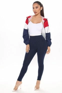 Fashion Nova Leggings Running Around High Rise Legging - Navy