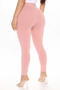 Fashion Nova Running Around High Rise Legging - Mauve Leggings